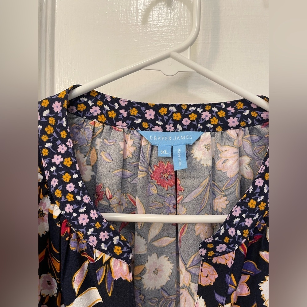 Draper James Loretta Shirtdress In Painterly Floral - Picture 3 of 11